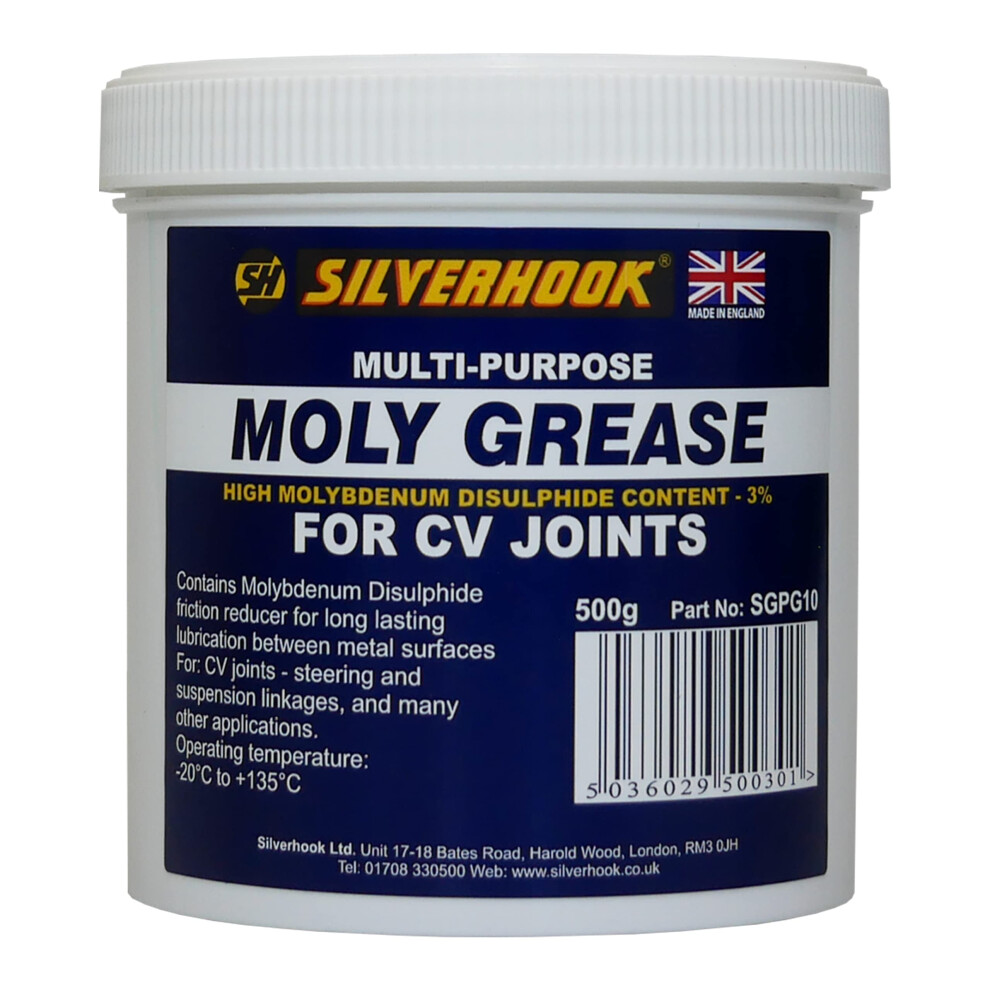 Silverhook Moly Grease Tub 500G With Molybdenum Disulphide For Cv 5003172228765