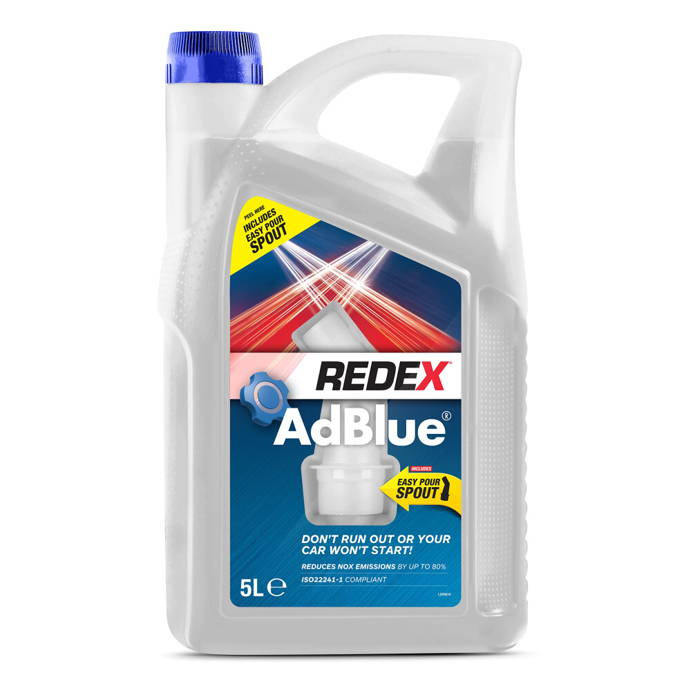 Redex Adblue Additive 5L, Adblue With Easy-Pour Spout, Reduces Nox