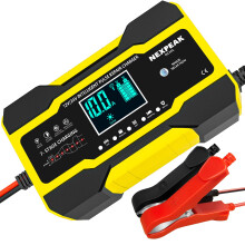 10-Amp Car Battery Charger, 12V and 24V Smart Fully Automatic Battery