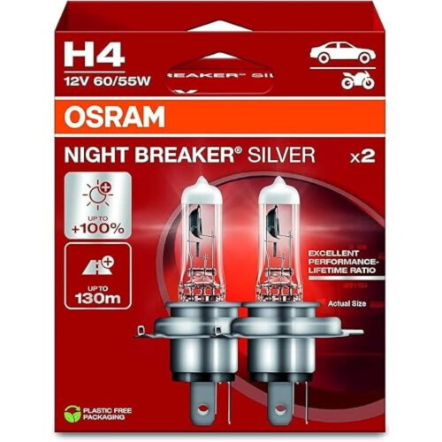 OSRAM OSRAM NIGHT BREAKER SILVER, H4, halogen headlight lamps, Hanging