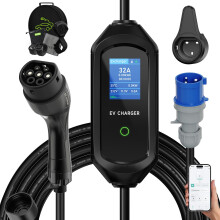 AFYEEV EV Charger Type 2 to UK 3 Pin Plug, 7.2kW|32A|8M Cable, WiFi