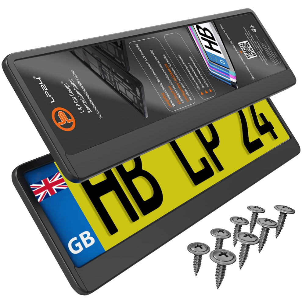 2X Number Plate Holder For Car - License Plate Holder - For Black 5005776481102