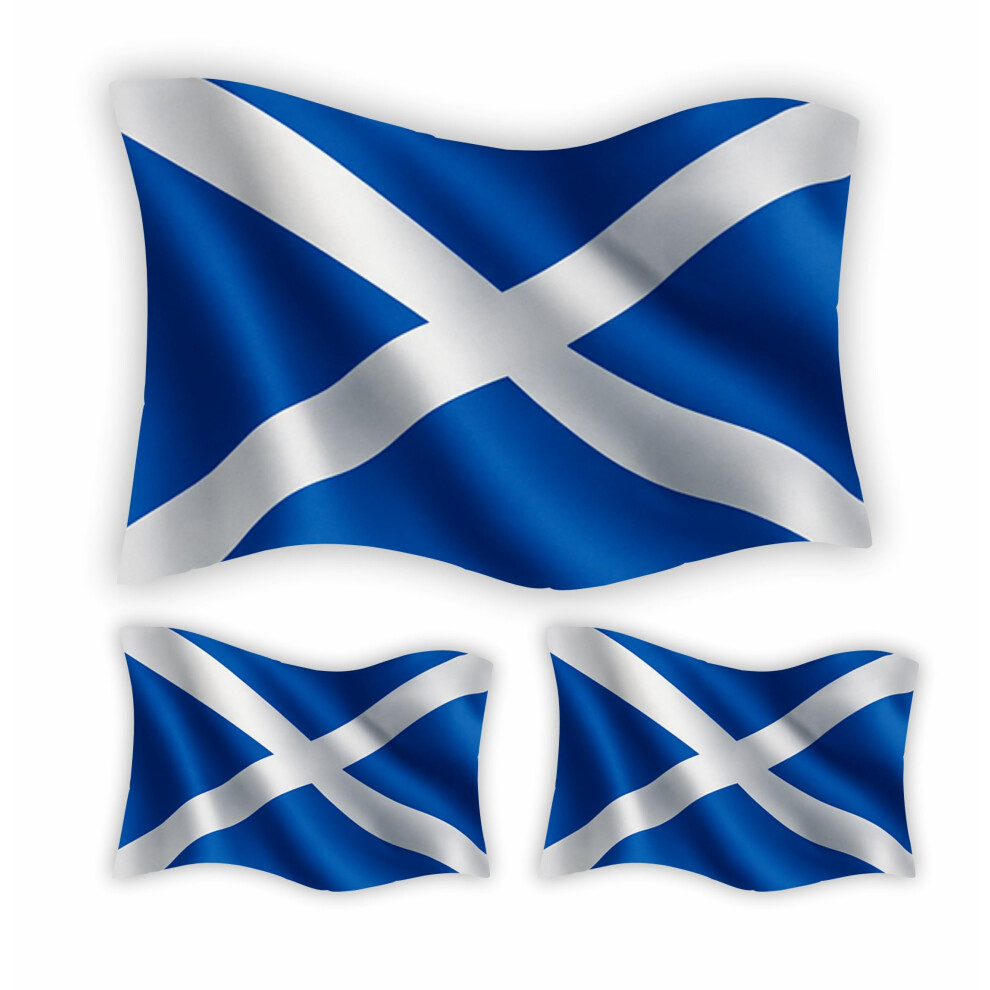 Scottish Flag Stickers For Vehicles Laptops And Walls / 3 Pack (1 5009152348706