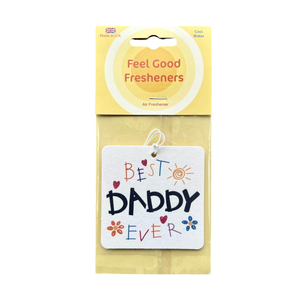 Best Daddy Ever Message On Hanging Air Freshener - Fun Father's 5002527444225