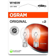 OSRAM ORIGINAL LINE 12V, W16W, Signal lamp, Metal Wedbe Base, Double