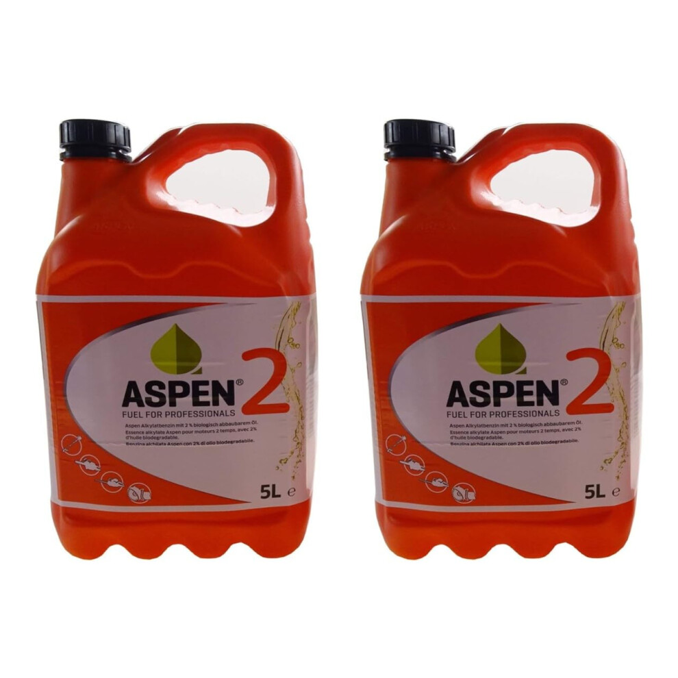10 Litres Aspen 2-Stroke Alkylate Petrol | Special Fuel 2 X 5 Litre Blue 5008224293487