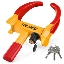 Tevlaphee Wheel Clamp Lock Heavy Duty Anti-Theft, Adjustable Security