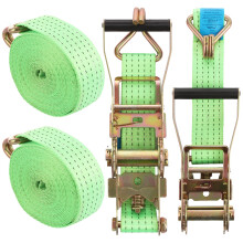FWEEK 2 Sets Ratchet Tie Down Straps 5cm x 6m, 3T Break Strength,