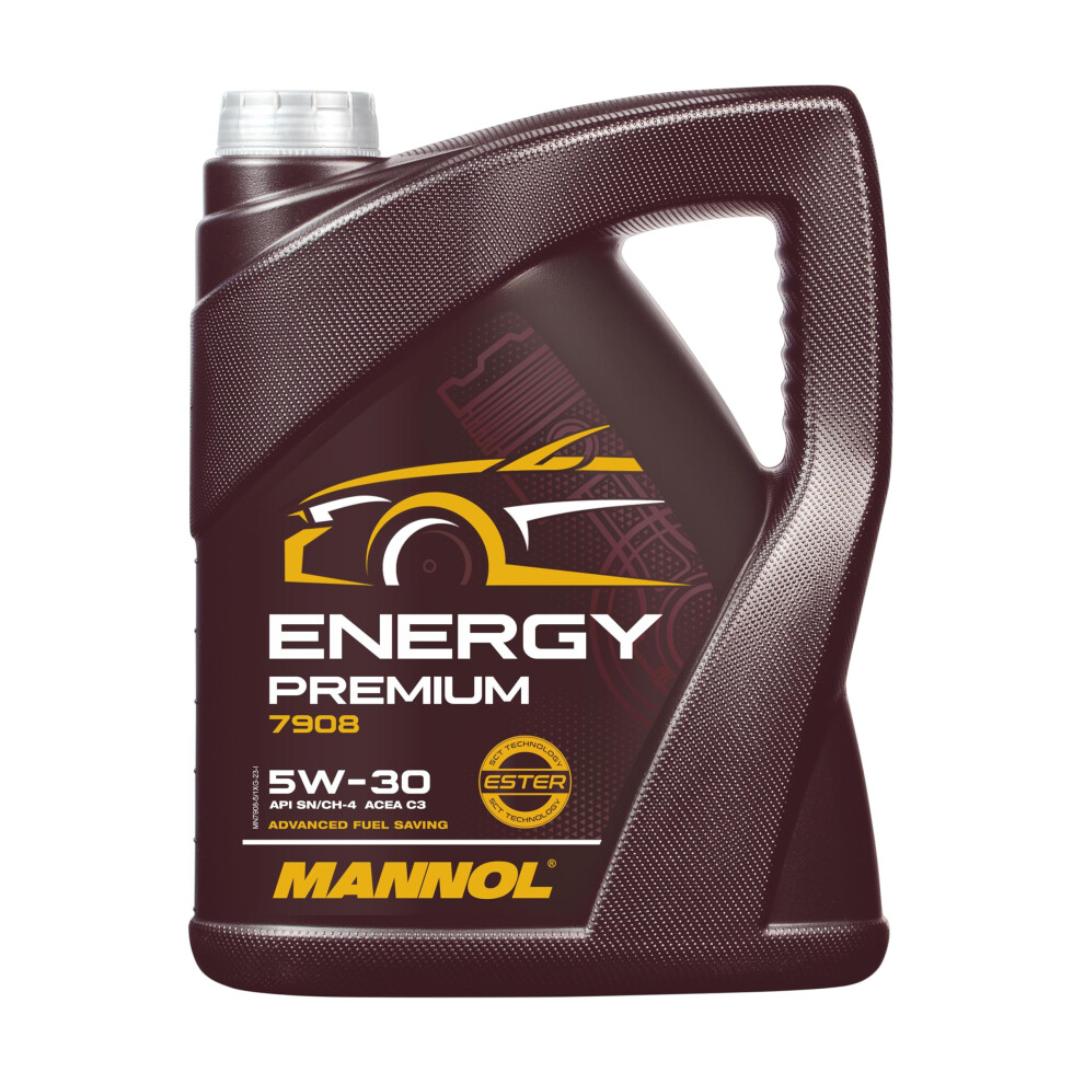 Mannol Mn7908-5 Energy Premium 5W-30 Api Sn/Cf Engine Oil, 5