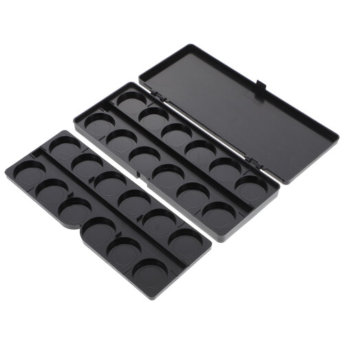 3Stk Klappbare Malpalette Kunststoff Schwarz Mit , Für Malerei 1