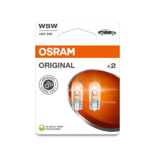 OSRAM ORIGINAL LINE 12V, W5W, signal lamp, Glass Wedge Base, Double