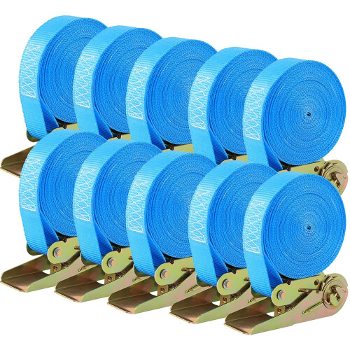 10 Pack Ratchet Tie Down Strap, 6m Heavy Duty Ratchet Straps,