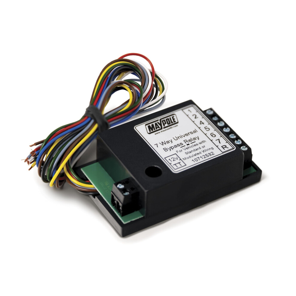 Maypole 12V 7 Way Bypass Relay With Audible Buzzer Trailer And Black 5003695110301