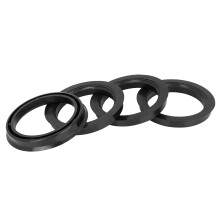 X AUTOHAUX 4pcs Plastic 72.6mm to 57.1mm Car Hub Centric Rings Black