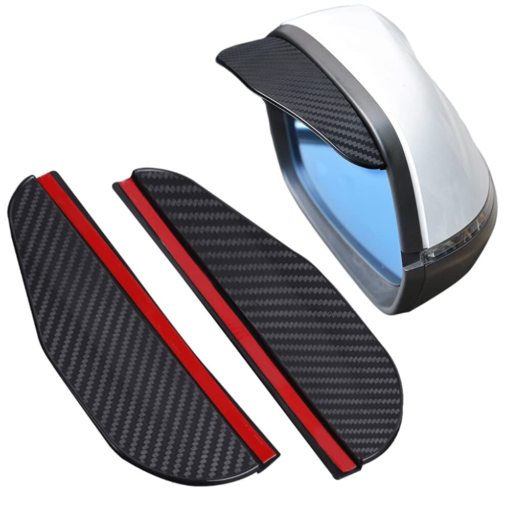 1 Pair Car Side Wing Mirror Rain Protector Cover Cap Smoke Guard Silver 5009194670827