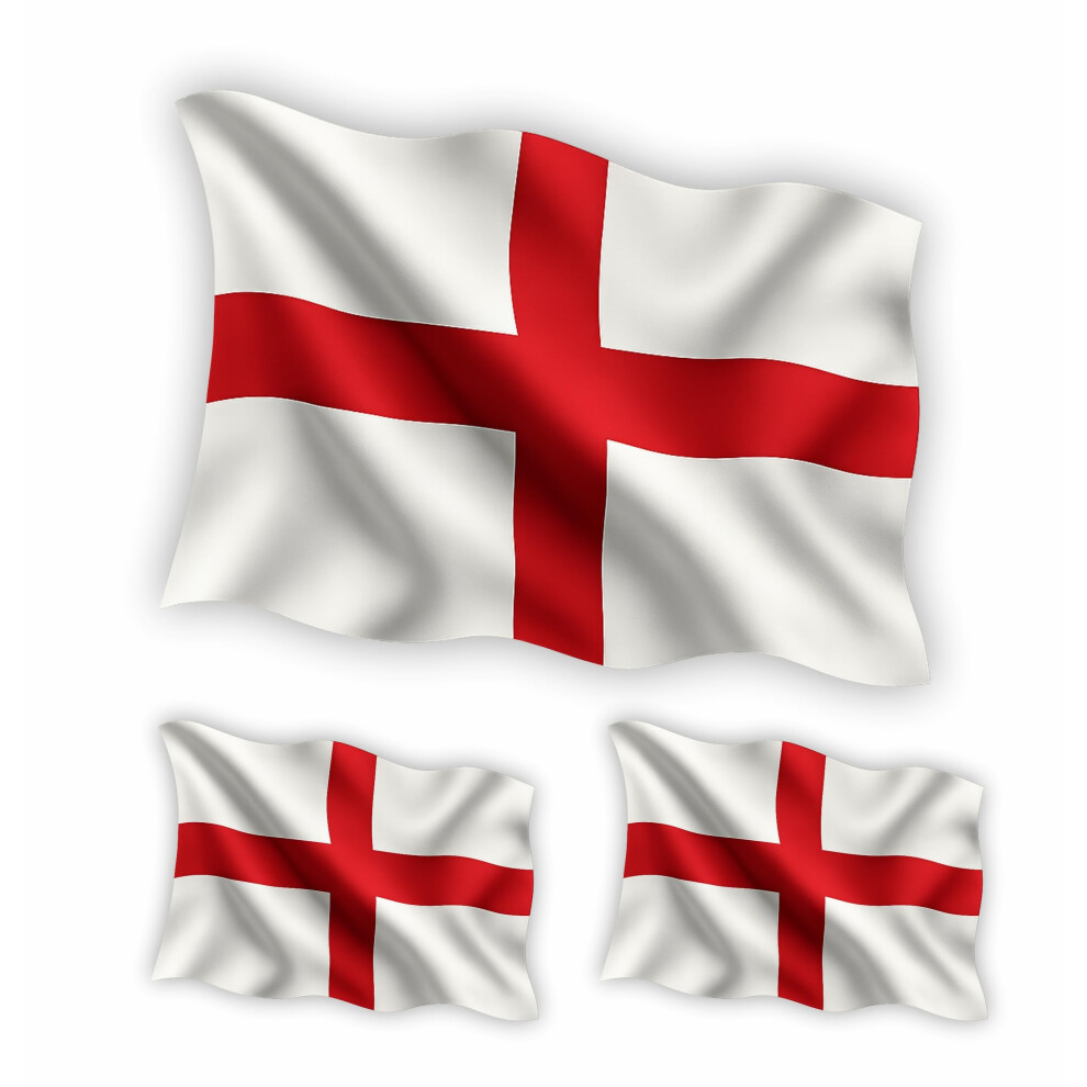 England Flag Stickers For Vehicles Laptops And Walls / 3 Pack (1 5008312285714
