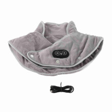 Grey Heating Pad for Neck Shoulders 3 Level Temperature Adjustment Massage Mode Sable Fabric Electri