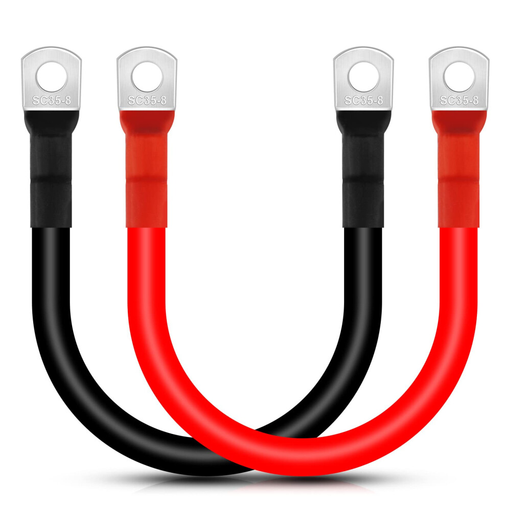 Lpluziyyds Battery Inverter Cable, 2Pcs 2Awg/35Mmâ² 50Cm 12V And Red 5007691331814