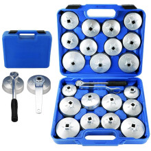 DASBET 23PCS Oil Filter Removal Cap Wrench Garage Socket Set
