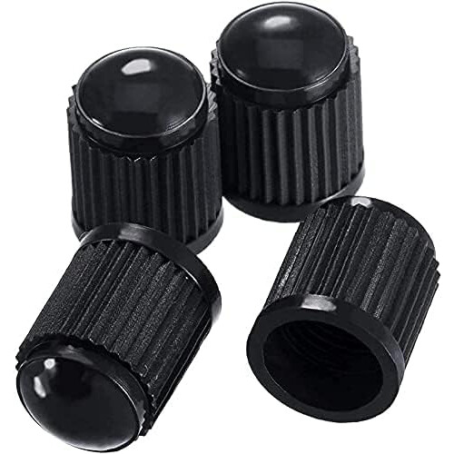 10 pcs Tyre Valve Caps, Universal Dust Cap - Black Stem Caps - Used 2