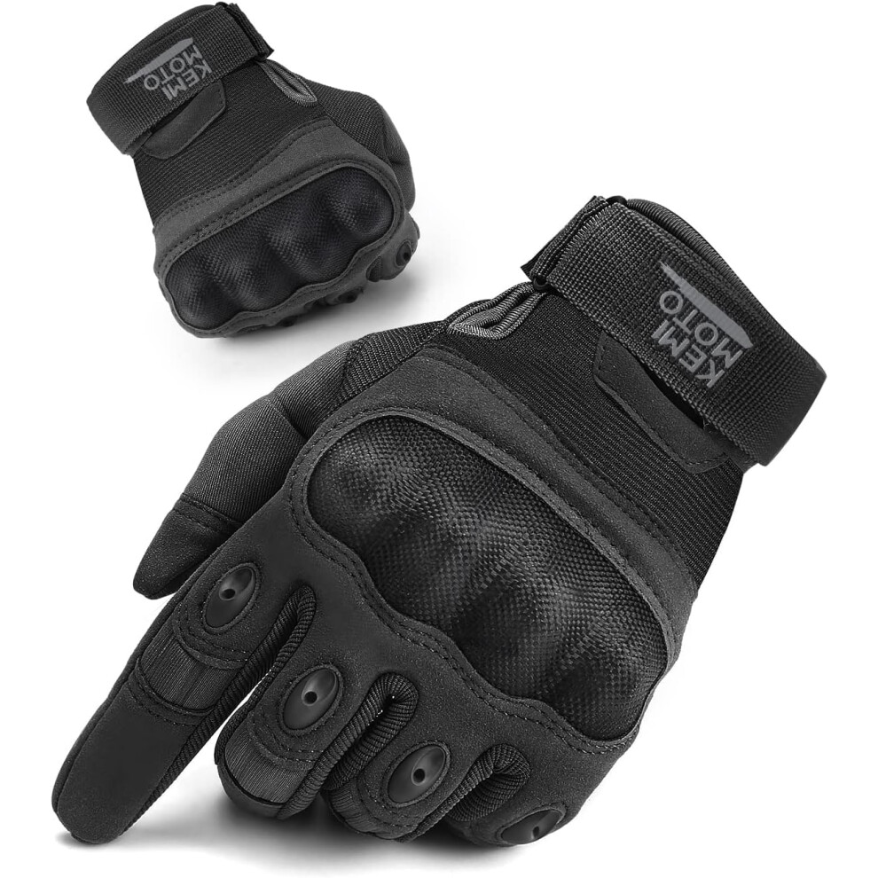 Kemimoto Motorcycle Gloves, Full Finger Outdoor Gloves For Men, Orange 5000883131209