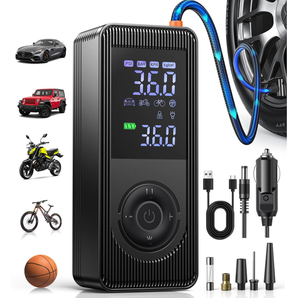 Fshyos Tyre Inflator Air Compressor 150Psi Portable Car Cordless 5001571786107