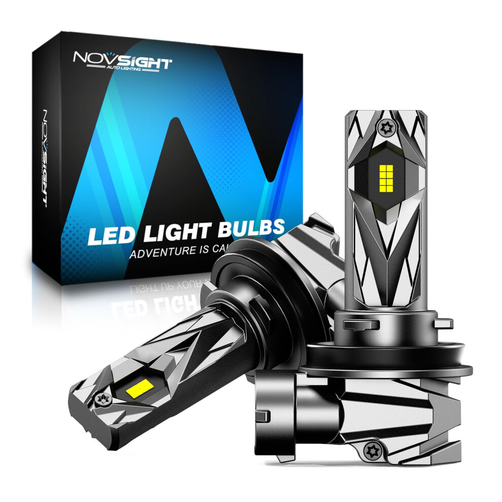 Novsight H11 Headlight Bulbs - 1:1 Size 20000Lm 6500K Cool White 5000424062658