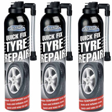 3 x 300ml Quick Fix Tyre Emergency Temporary Puncture Sealant Wheel