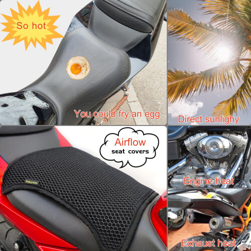 Pelucton Double-layer Motorcycle Cool Seat Cover, Universal 1