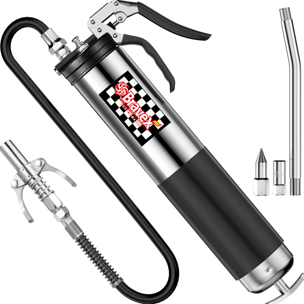 Bravex Pistol Grip Grease Gun, Heavy Duty, Professional, 6000 Psi 5003188454967