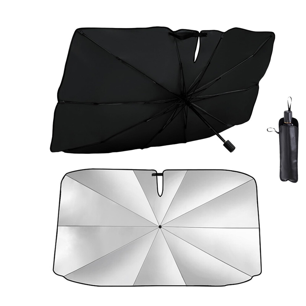 Car Windshield Sun Shade Umbrella, Front Windscreen Sunshade, 360 Silver 5005499569224