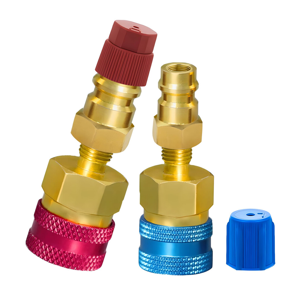 Saipor 2Pcs R1234yf Quick Couplers Kit, R1234yf To R134a Conversion Red 5001368163692