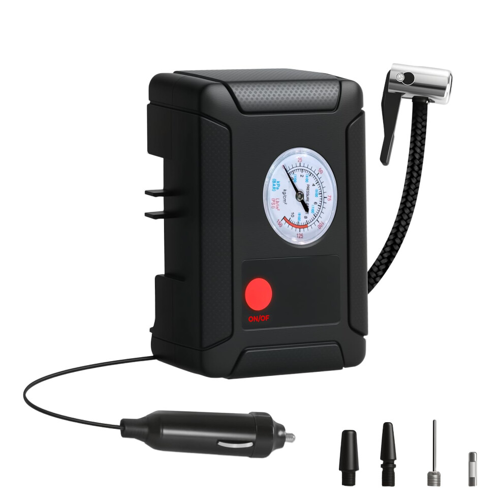 Manan Car Tyre Inflator Air Compressor, 12V Portable Tyre Inflator 5005964363418