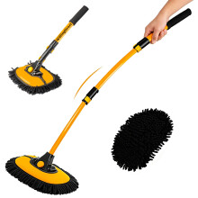 15 Curved Car Wash Brush with Telescopic Handle 43" Aluminum Alloy