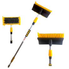 Water Flow Extendable Car Wash Brush with Telescopic Handle, 2