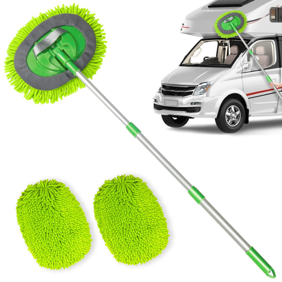 Bemece Car Wash Brush Kit With 43.3" Telescopic Handle, Car Washing 5003840162124