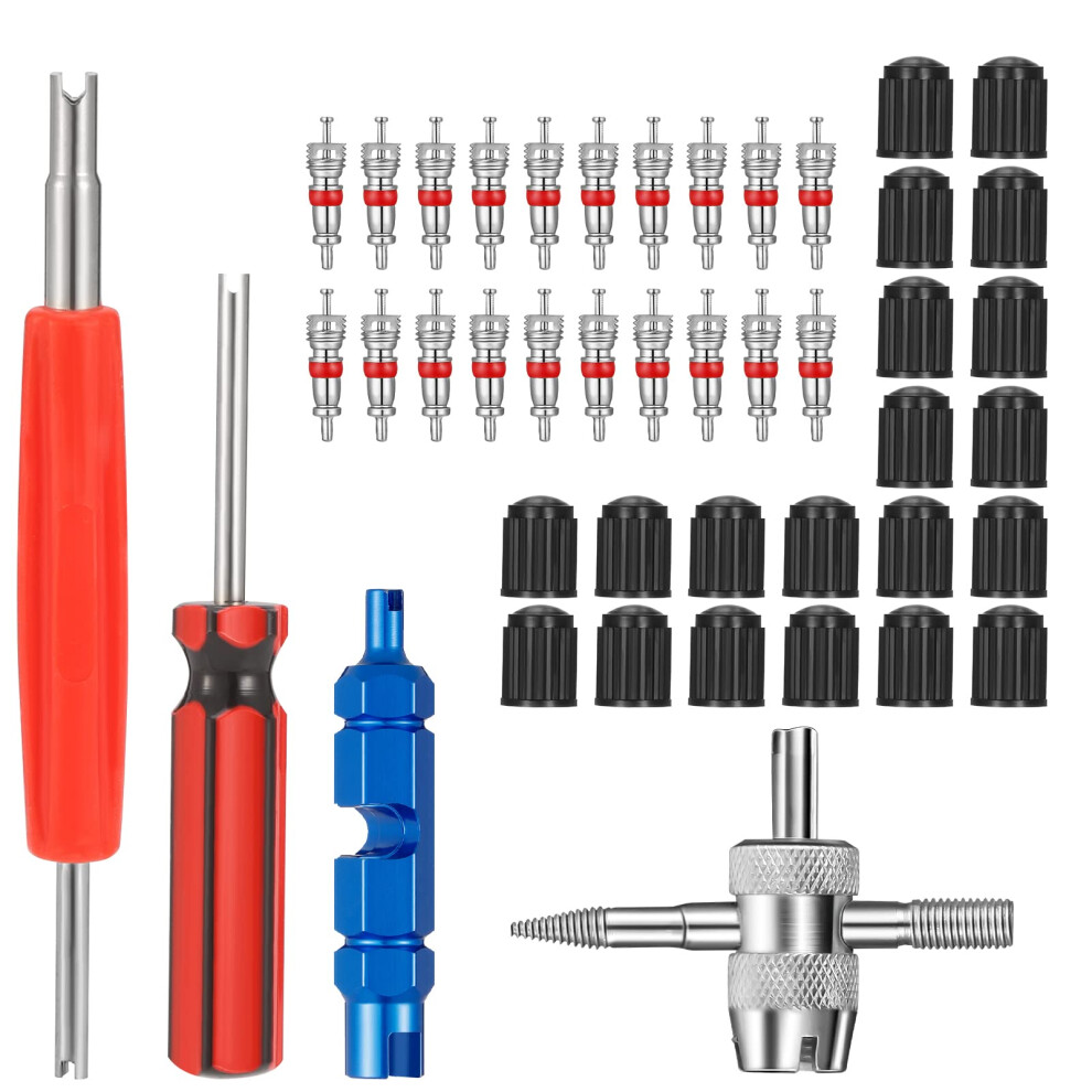 Photos - Car Service Station Equipment FRIUSATE 44 Pcs Tyre Valve Core Removal Tool Tyre Valve Repair for