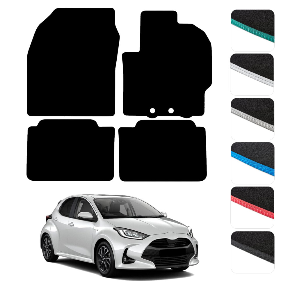 Gcm - Car Floor Mats For Toyota Yaris Hybrid 2019 To Present Full Blue/Green 5005500409167