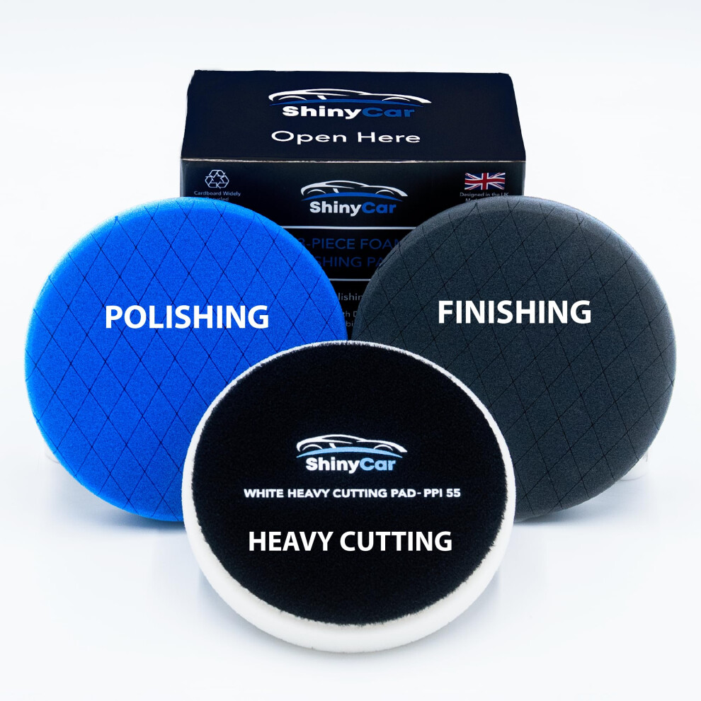 Photos - Car Polish & Exterior Cleaning ShinyCar UK: Premium Foam Polishing Pad Kit - 3x Durable 150mm (6