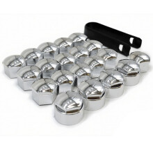 XIELBIS 20 Pcs 17mm Wheel Nut Covers with Removal Tool - Bolt Caps