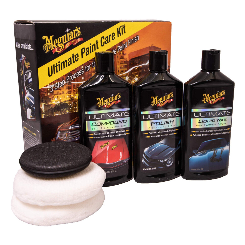 Photos - Car Polish & Exterior Cleaning Meguiars Meguiar's Ultimate Paint Care Kit for Cars in 3 Steps - Includes 