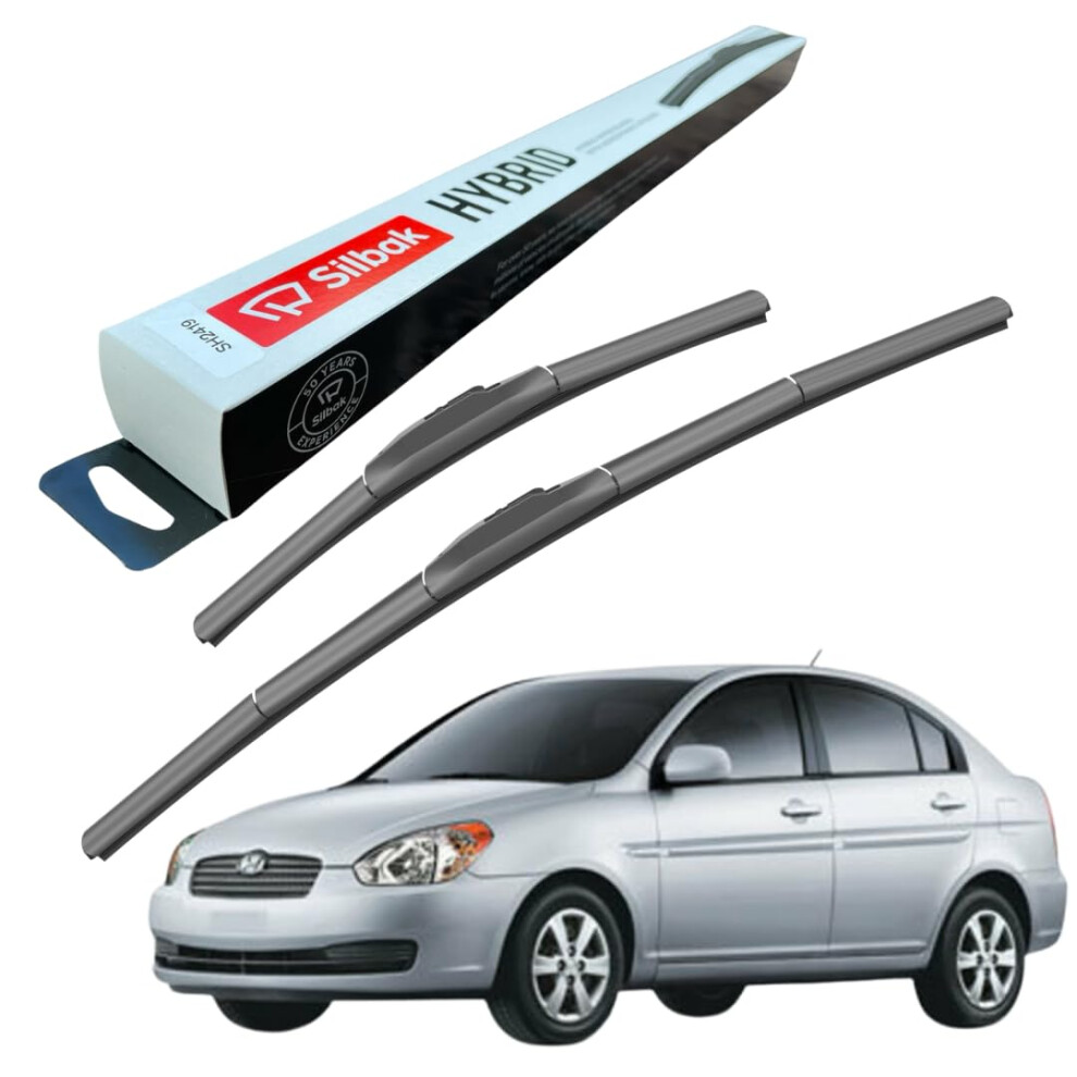 Silbak Windscreen Wipers, Fits For Hyundai Accent (11/2010 Onwards) 5001470222591