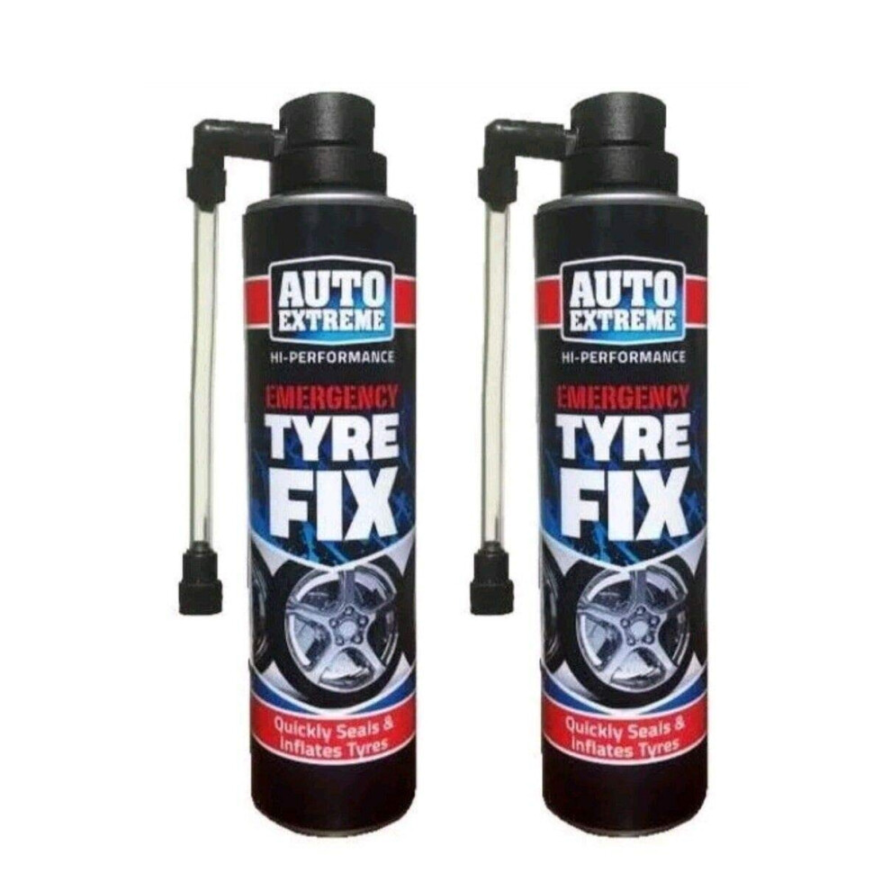 2 X Instant Quick Puncture Repair Car Tyre Fix Sealant Inflates In 5000379567222