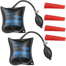 eSynic 2Pack Upgraded Air Wedge Door Pump Up Bags Rounded Corner