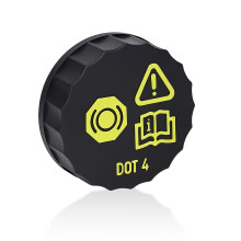 2PCS Car Brake Fluid Reservoir Cap, Black Car Brake Fluid Bottle Cap,