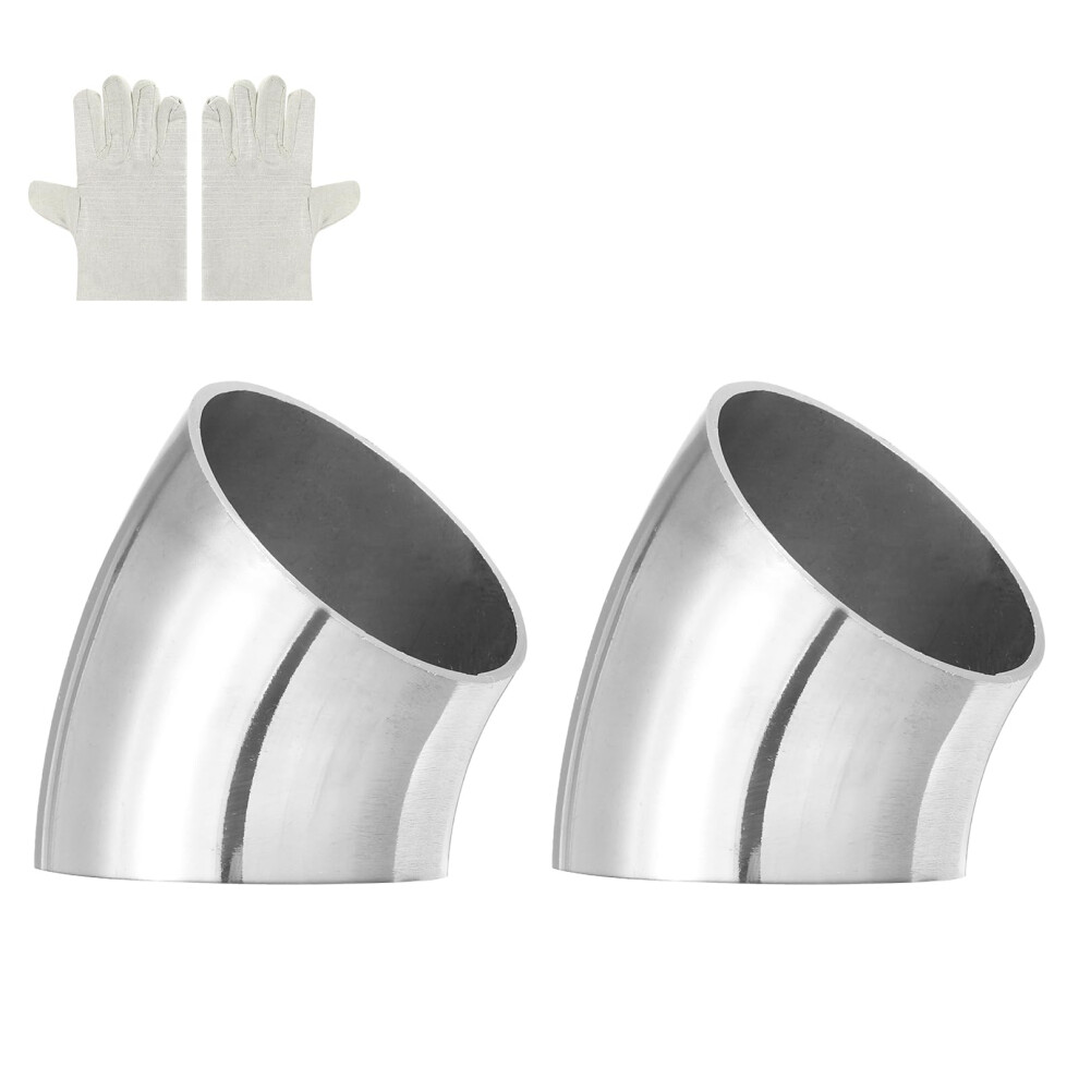 Sourcing Map 4 Pack 45 Degree Mandrel Bend Elbow With Welding Gloves, 5008705691450