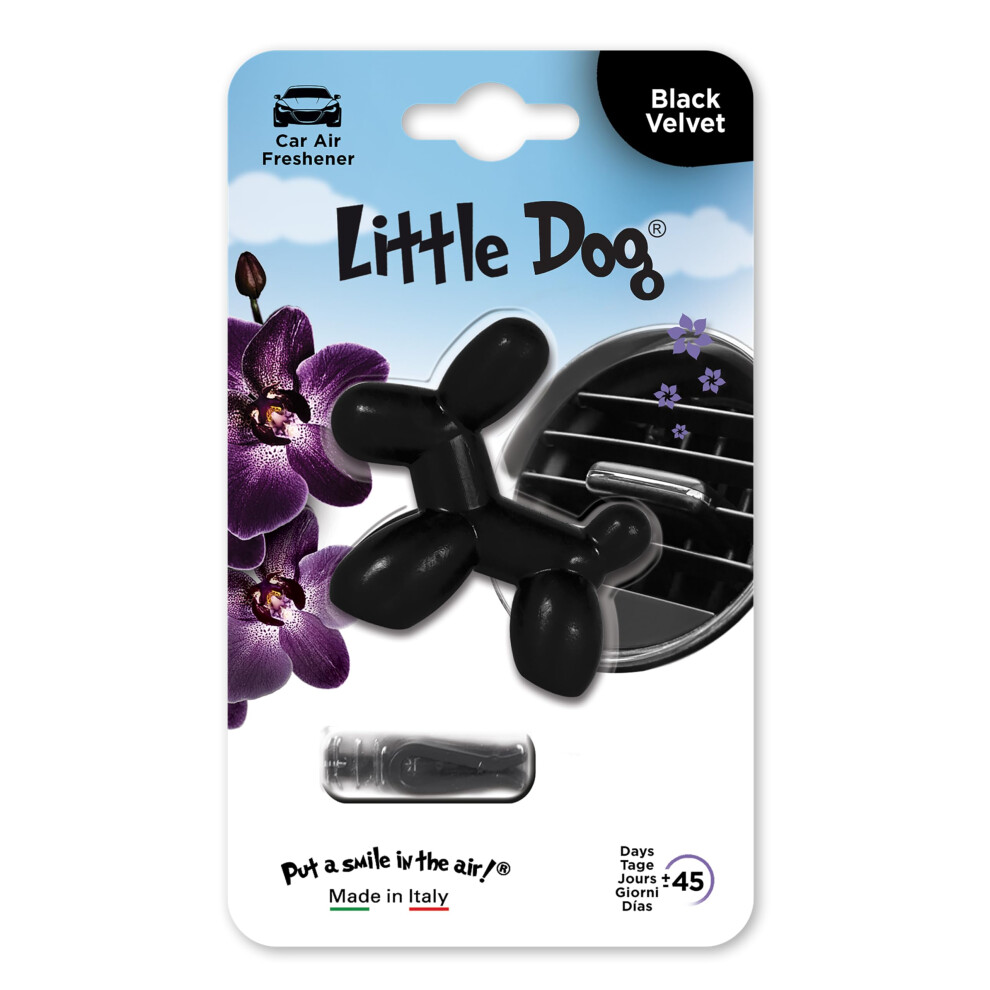Little Joe Little Dog Gel Air Freshener Velvet Scent For Car Black 5006286953592