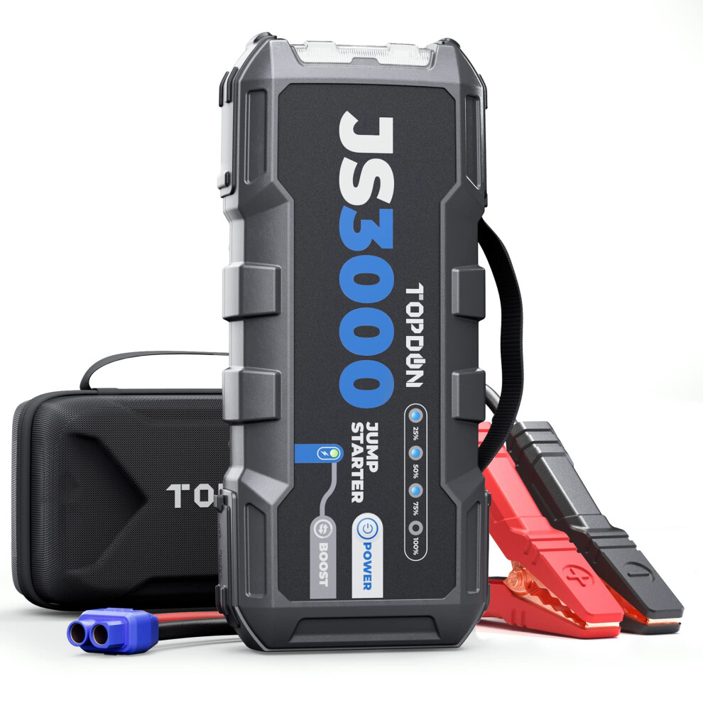 Car Battery Jump Starter, Topdon Js3000 12V 3000A Battery Booster 5003985130095