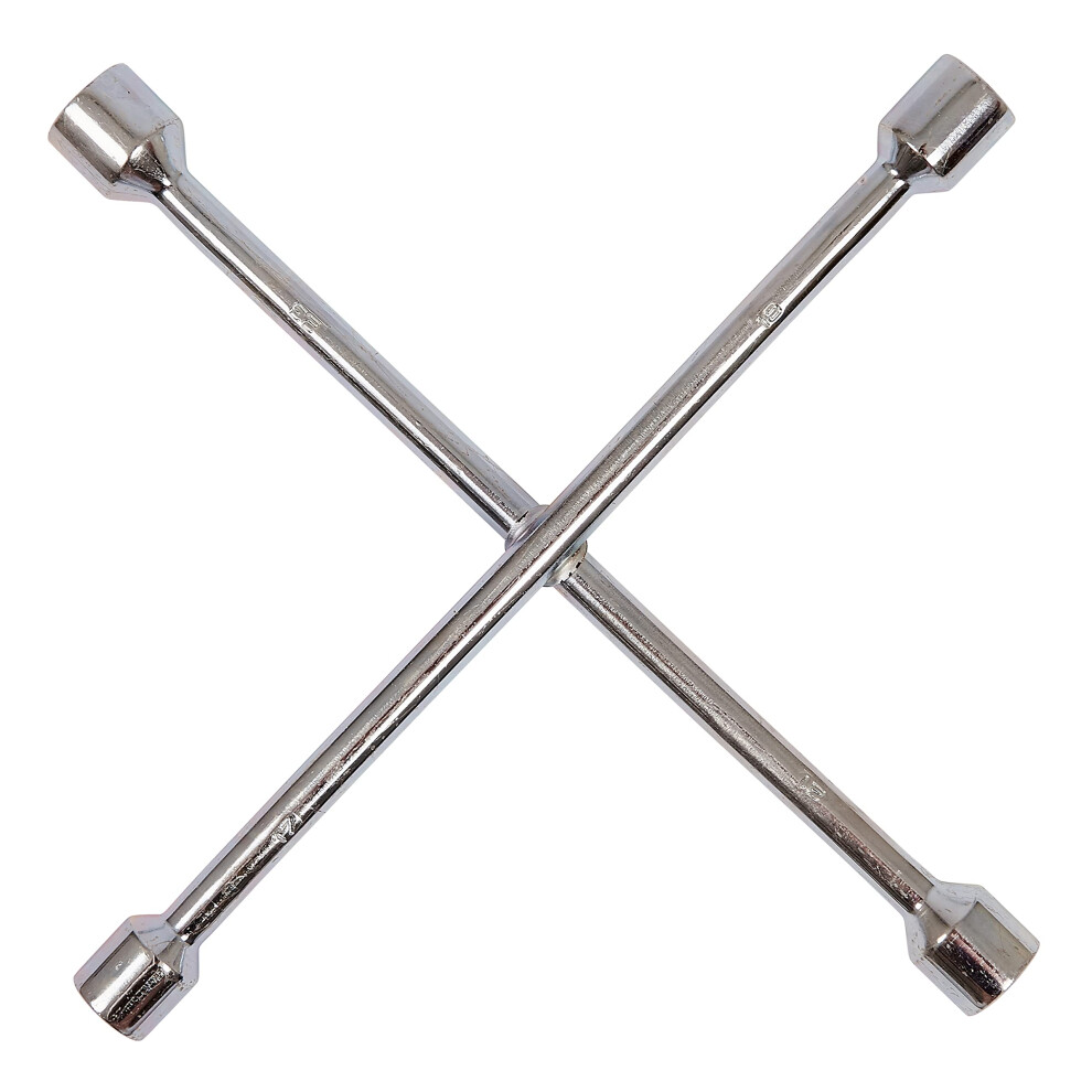 Amtech 4 Way Wheel Wrench, Drop Forged Steel With 17 Mm, 19 Mm, 21 Mm 5009787576840
