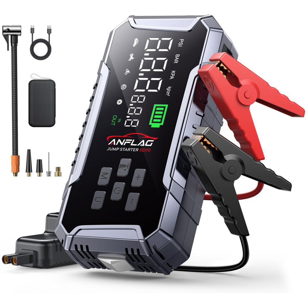 Anflag 7000A 160Psi Jump Starter Power Pack With Air Compressor, 12V 5007167985824